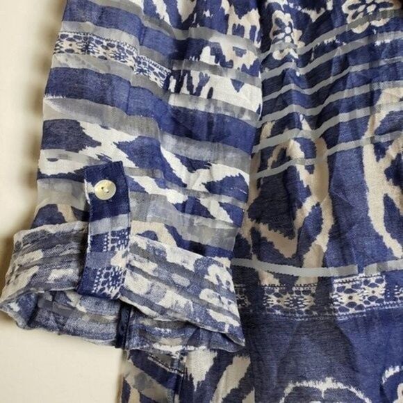 Multiples blue floral open front cardigan size Small - Picture 3 of 8